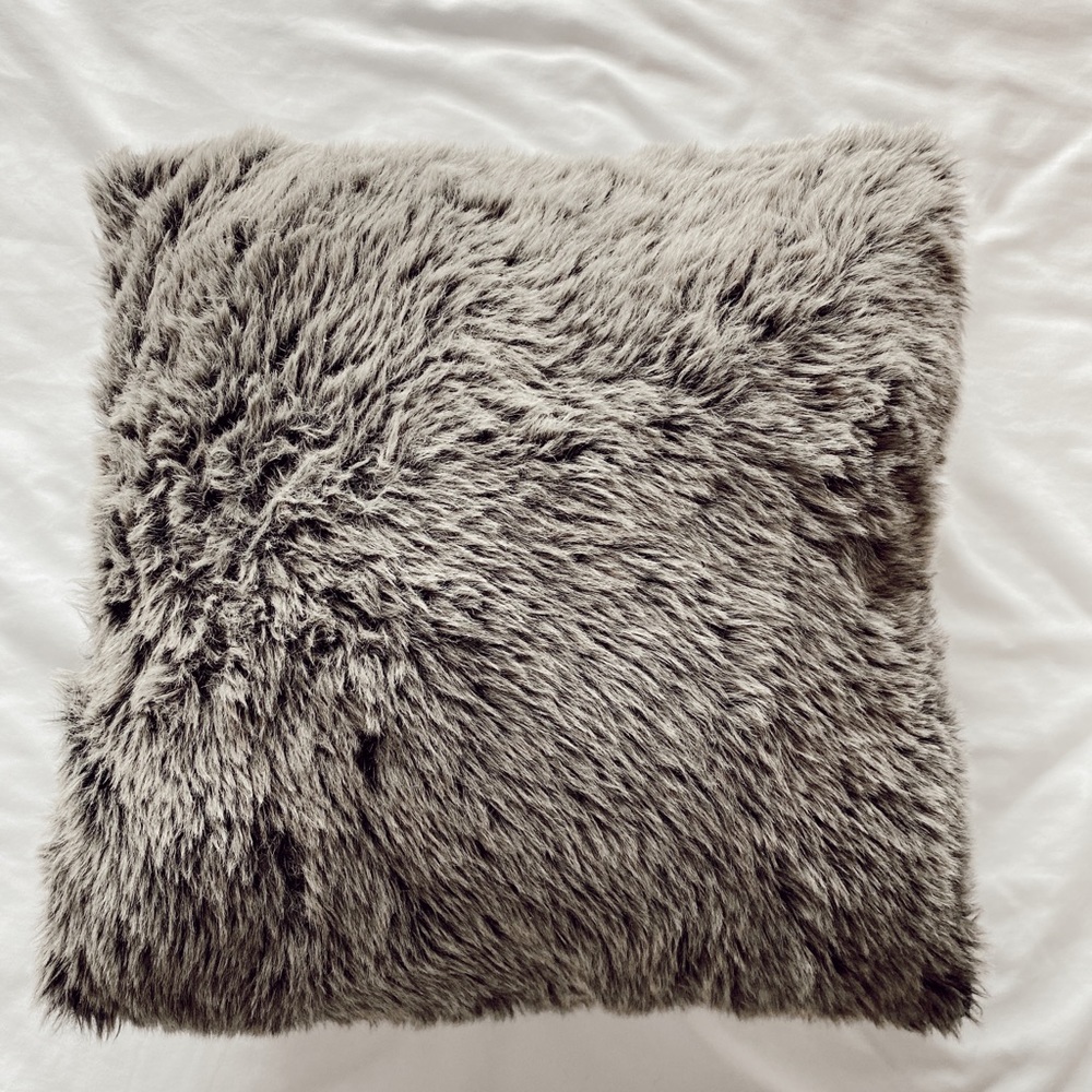 Grey faux fur Target Pillow